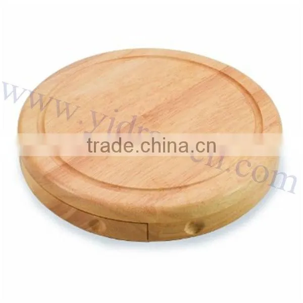 AM-1385 Wooden board with 3pc cheese knife set