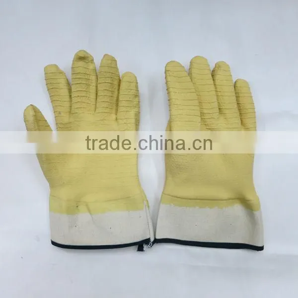 Latex Fully Coated Gloves With Cotton Interlock Liner