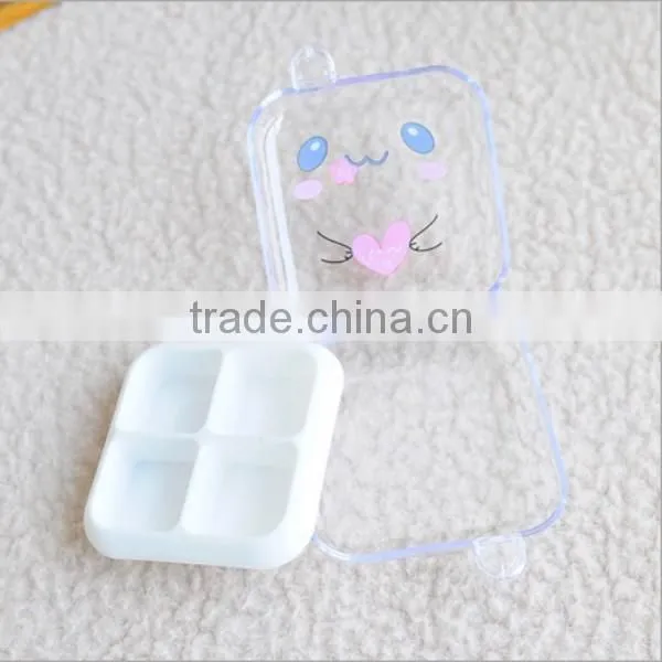 custom promotional 4 compartment plastic pocket pill box,custom cartoon plastic pill box,custom plastic pill box supplier