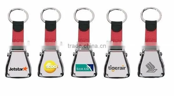 Custom Logo Mini Aircraft Buckle Seatbelt Keychain for Singapore Airlines Corporate Gift & Merchandise