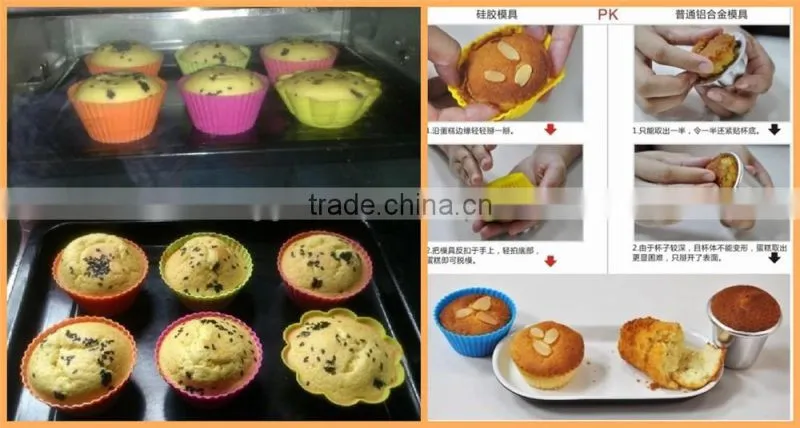 China Manufacture Wholesale Baby Bake Cake Silicone Cupcake Mold