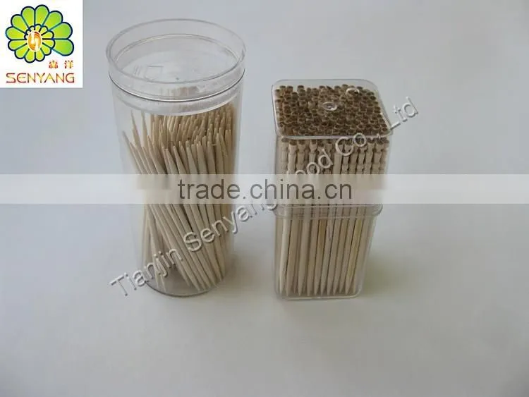 Mini birch wooden toothpick with flag size