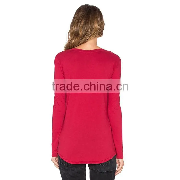 Lovers designing t-shirts in red womens polyester spandex t-shirts