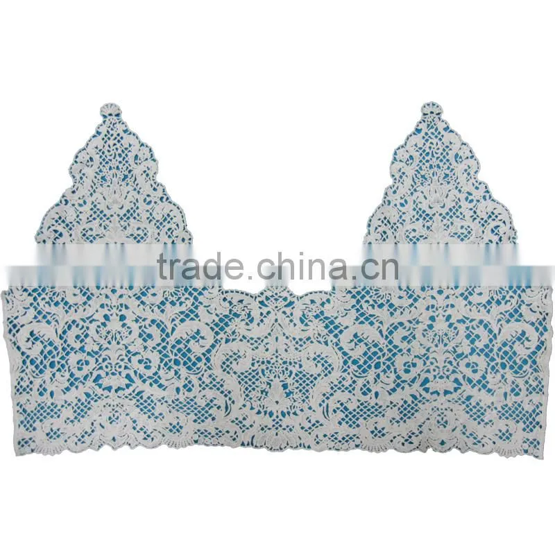 lace manufacturer machine made cotton crochet neck lace for garment