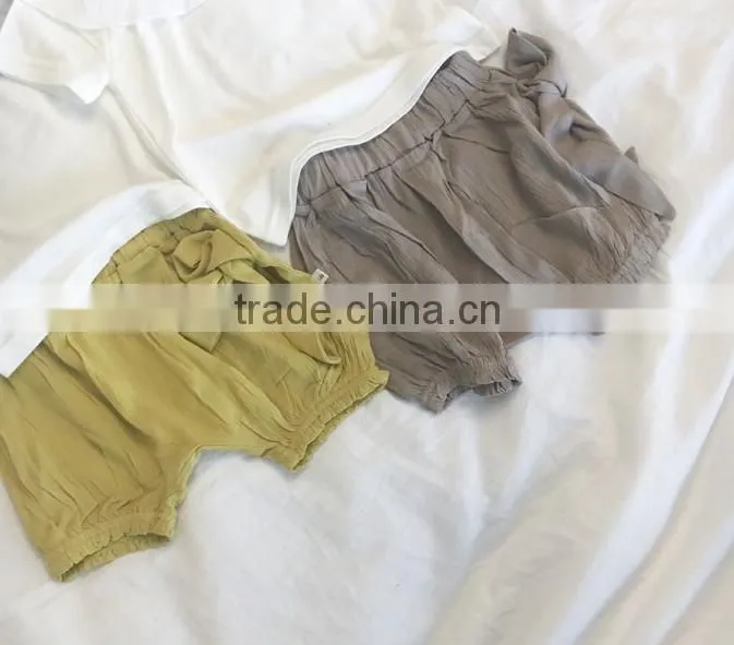 Baby Clothes OEM ODM Service Linen Fabric Garments Harem Pants Shorts