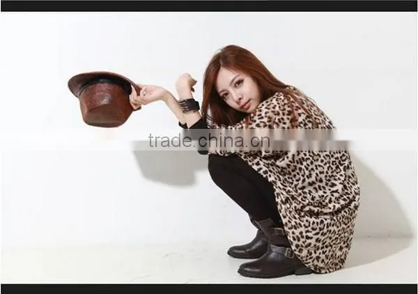 Korean style latest design hot sale leopard top selling products summer chiffon thin cardigan