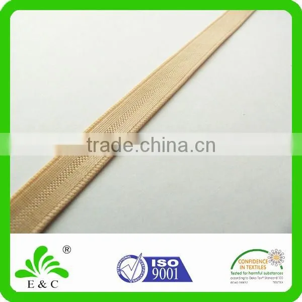 Top quality woven nylon shoulder tape satin surface lingerie elastic band