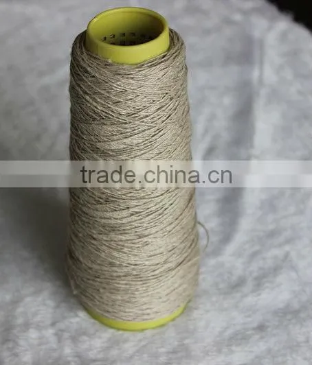 100% natural linen yarn Flax yarn 26 NM raw, semi-bleached, short fiber, long fiber wet spun, dyr spun