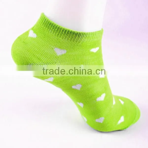 solid color cotton white dots women boat socks