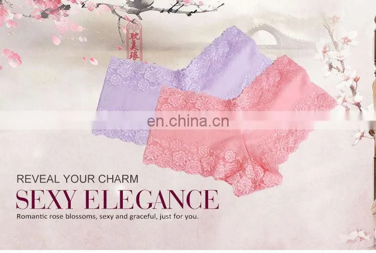 China Supplier Pretty Pattern Young Lady Polyester Women Panties