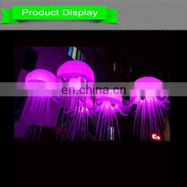 Purple inflatable jellyfish scaleph LED light, decoration for trade show
