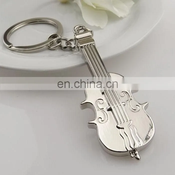 OEM high quality fashionable custom made violin keychain