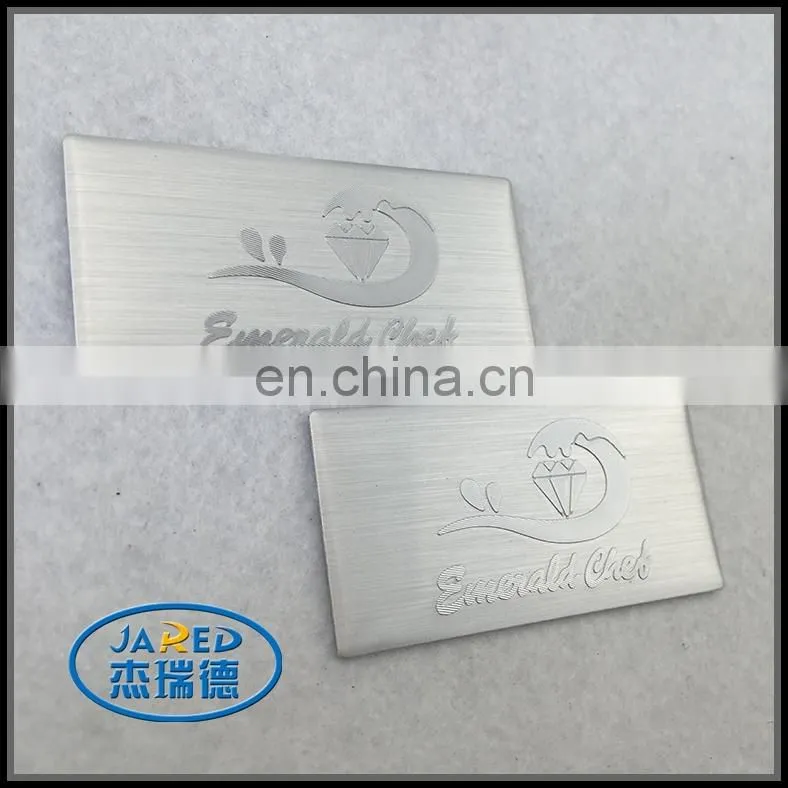 Hot Sale Blank Custom Security Embossed Logo Metal Brushed Aluminum Label
