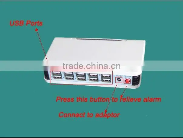 Multi Ports Secure Anti-Theft Alarm Device For Laptop