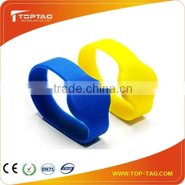 2014 13.56MHz Silicone RFID Wristband RFID bracelet with soft printing