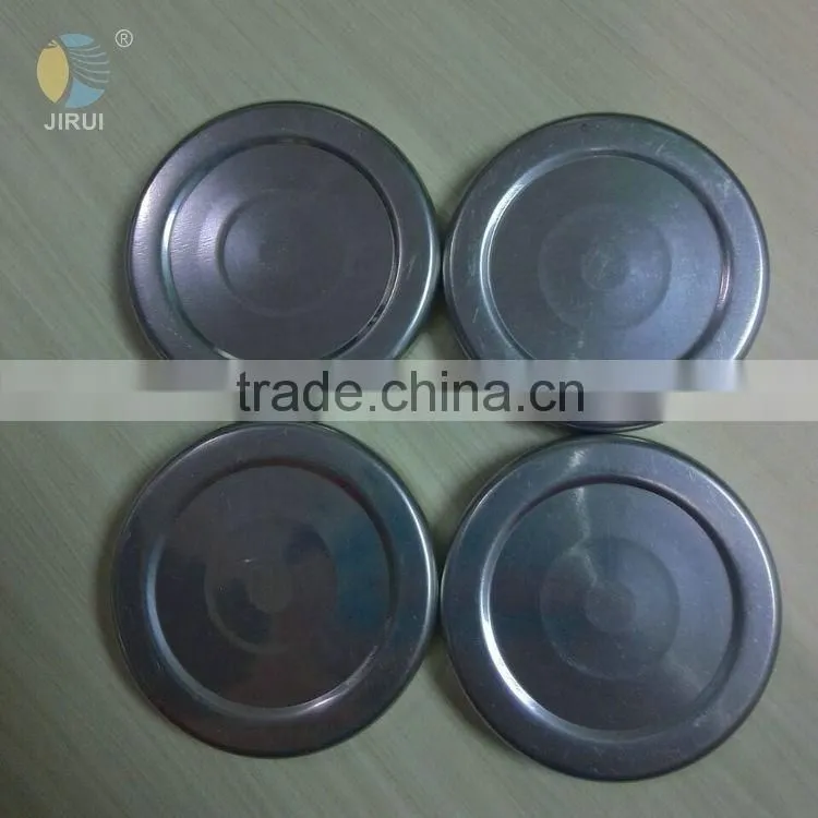 factory customized 48mm silver lug cap with saftey button for glass bottle