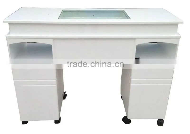Salon Equipment:Double Nail Table, Manicure Table Nail Salon Furniture