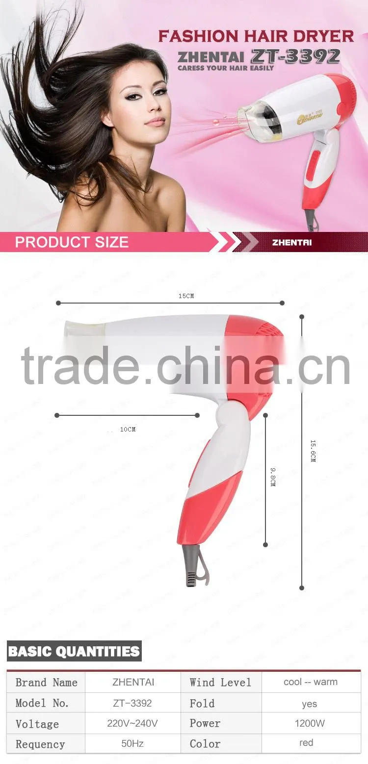 Swivel Power Cord Hair Dryer Silent Hair Blow Dryer Mini Hair Dryer