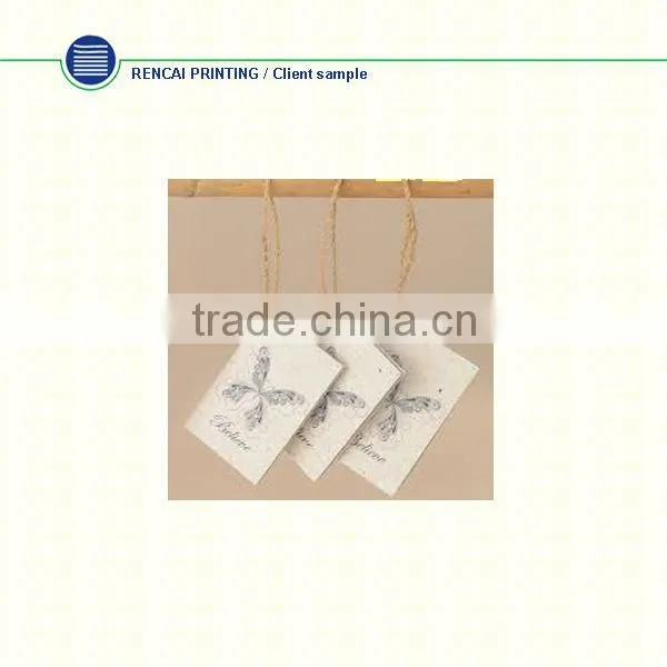 new released custom kraft paper hang tag for jeans