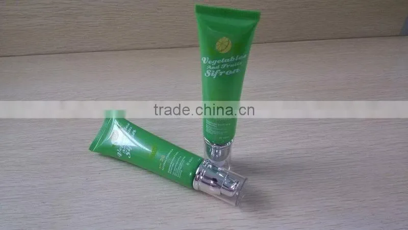 cosmetic skin care cream tube with pump cap