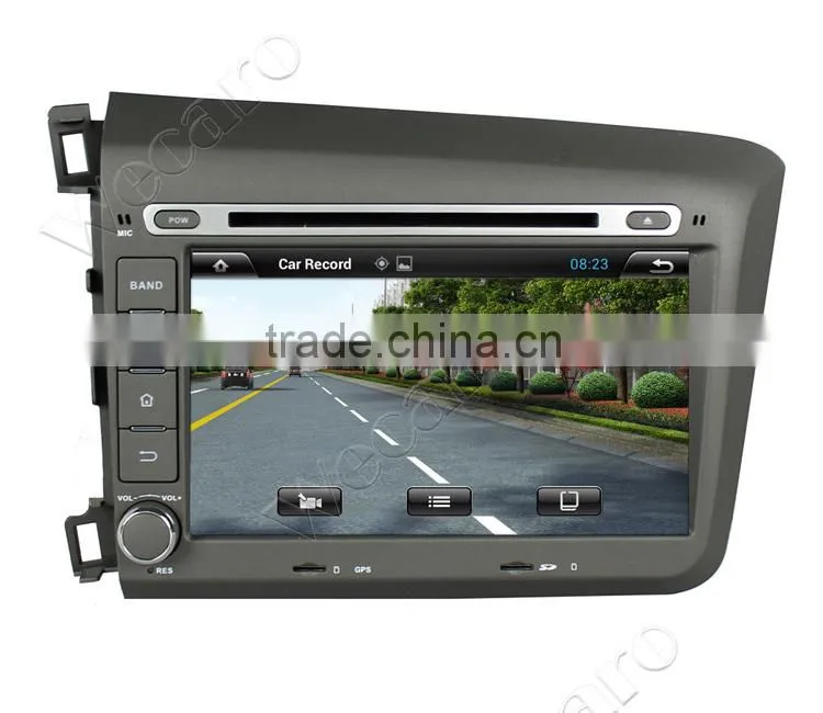 Wecaro android 4.4.4 car gps navigation Dashboard Placement 8" usb aux interface for honda accord civic BT gps 3g TV 2012 2013