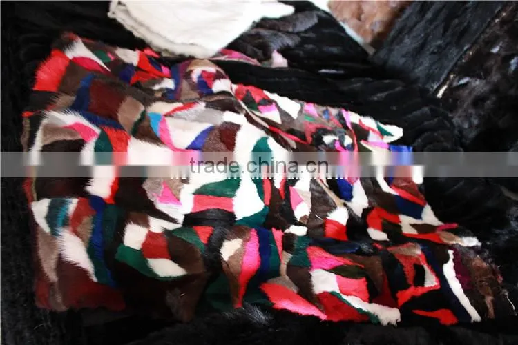 Hot Selling Fashion Stripes Real Fox Fur Plates For Garment