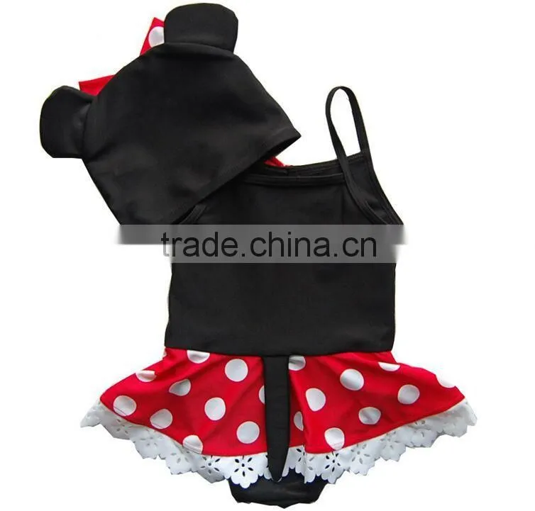 2015 fashion kids swimsuit lovely Mickey and Minnie designs for girls and boys. kids swimwear,chidlren swimsuit
