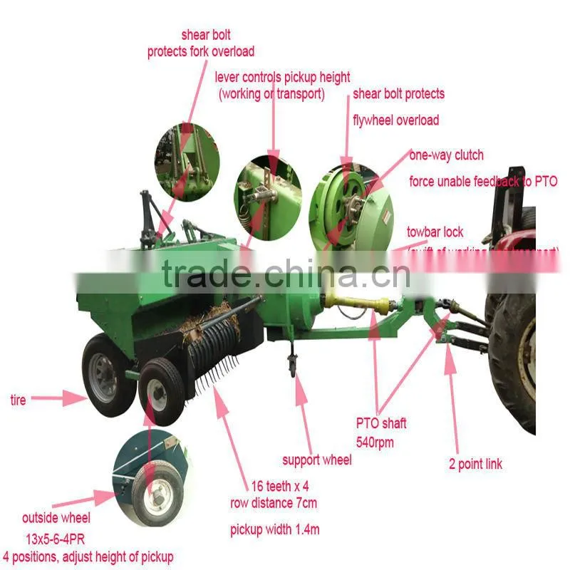 Runshine Hay Square baler/Straw Square baler/hay binding machines