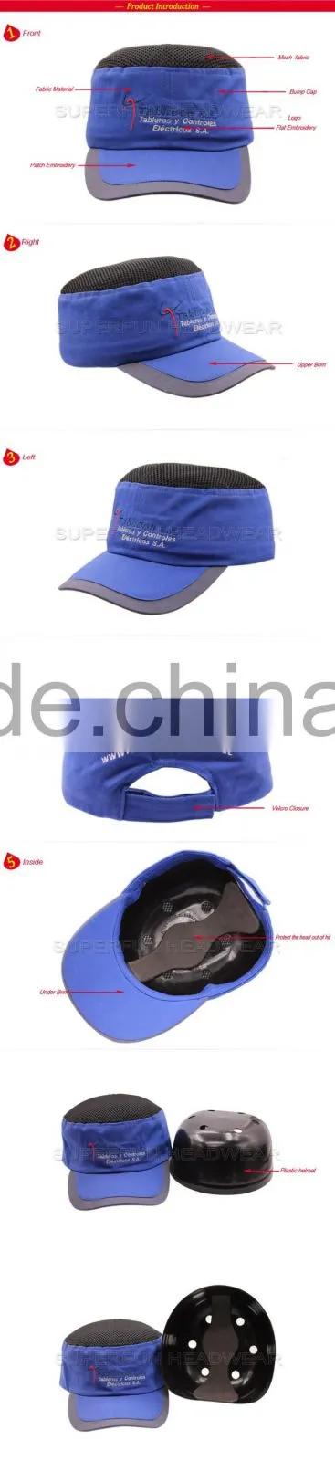 hot sale breathable baseball bump cap
