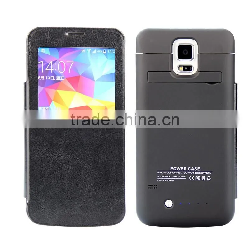 Ultra slim 3800mAh External Backup Battery Charge Case For Samsung Galaxy S5