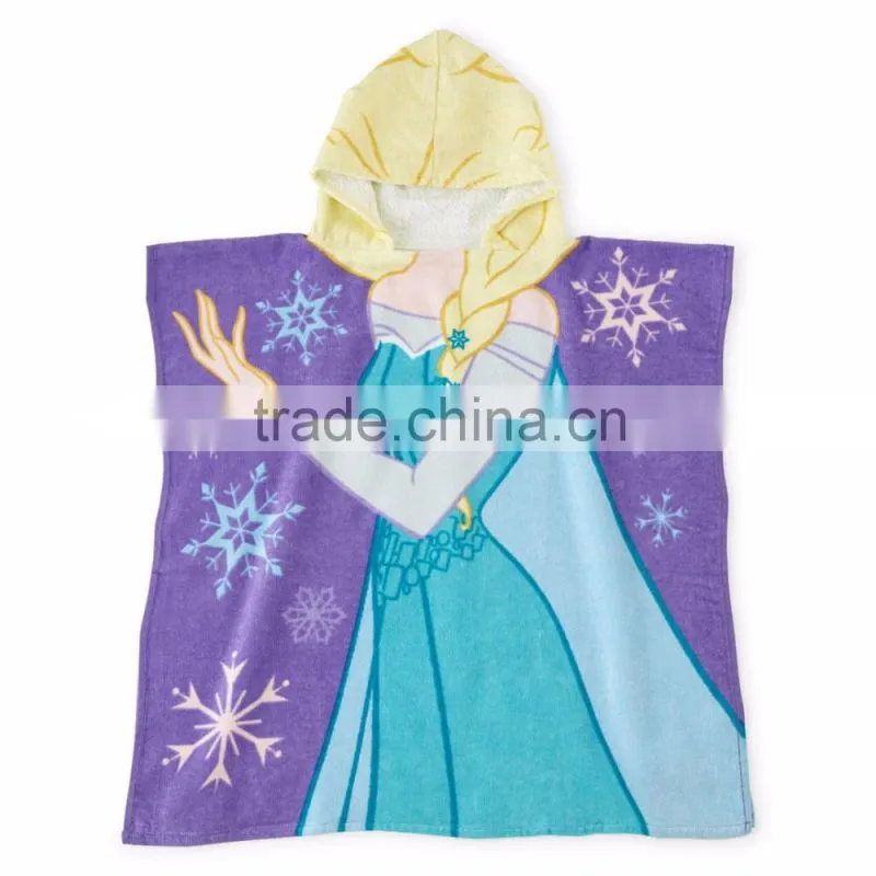 100% cotton beach hooded towel ponchos pattern for baby