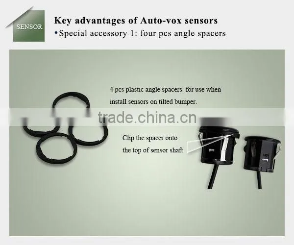 4 sensor high brightness LED car parking sensor system