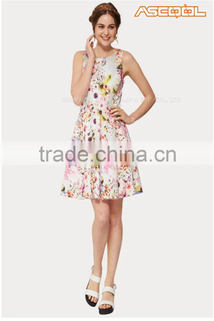 China manufacturer digital printing backless teenage party dress