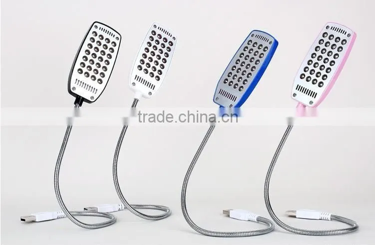 Ultra Bright USB 28 LED 28LED Light Lights Lighting Powered Flexible White Reading Lamp for Laptop Power Bank Mobile Charger Com