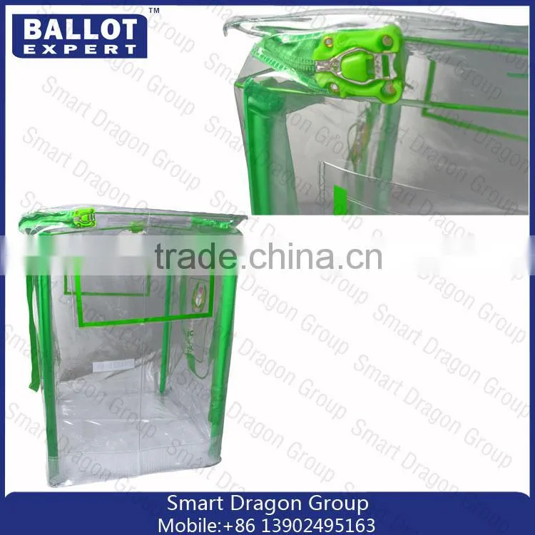 Green color foldable PVC ballot box for election