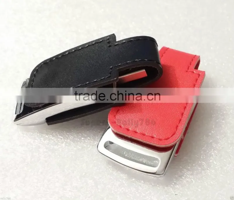 Custom high quality pu leather usb memory stick 1G 2G 4G 8G 16G 32G 64G with embossed logo