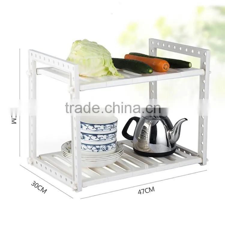 S/S+ABS 47(83)*30.5*40 Kitchen tools multifunctional storage rack/grocery rack/kitchen utensil drying rack