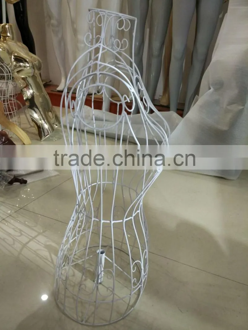Cheap half-body female mental white mannequin dress show factory