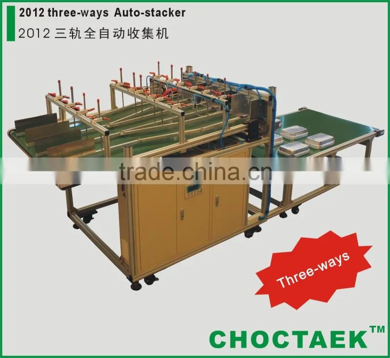 Aluminium foil container stacker