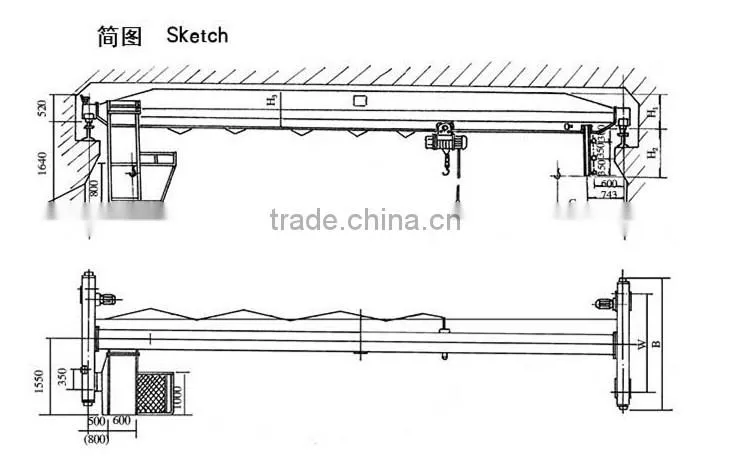 LDA electric single girder crane 1-10 ton