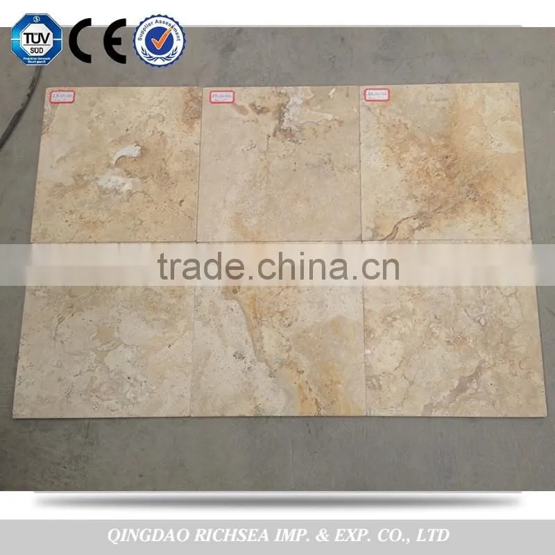 Polished yellow 60*60 travertine tiles