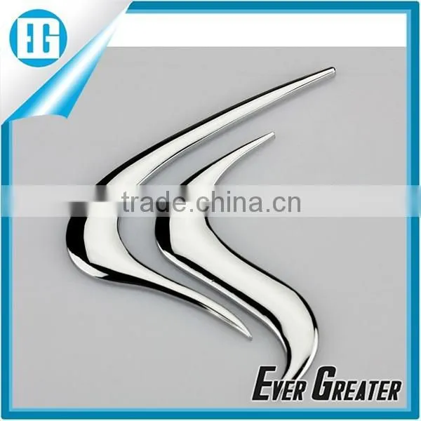 Custom Metal logo badge custom metal car badge/emblem with 3M sticker