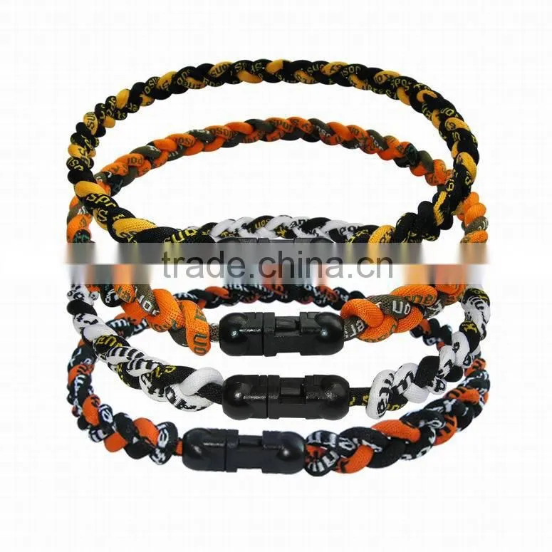 2014 hot sell braided sports necklace for baseball