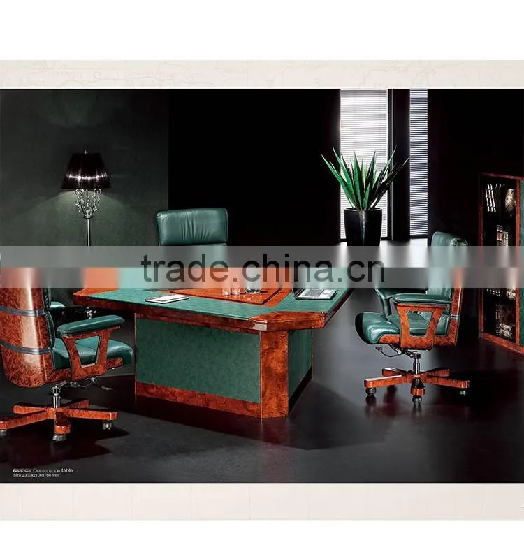 2016 new 3 seat solid wooden walnut wood luxury conference room table