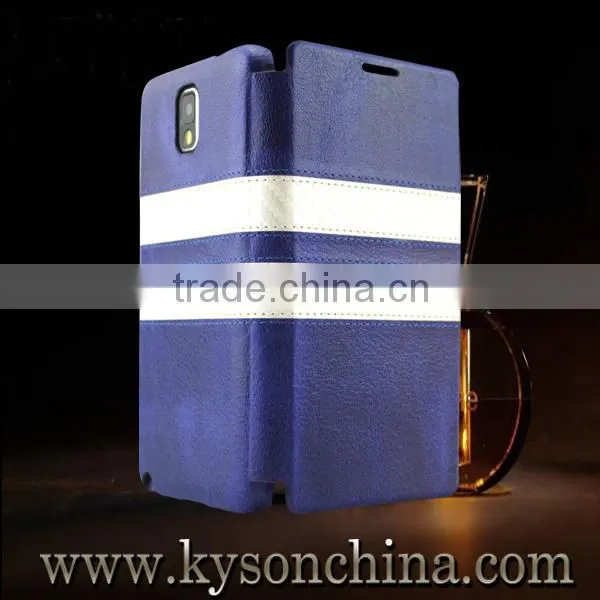 Smart cover oil-waxed leather case for samsung galaxy note 3