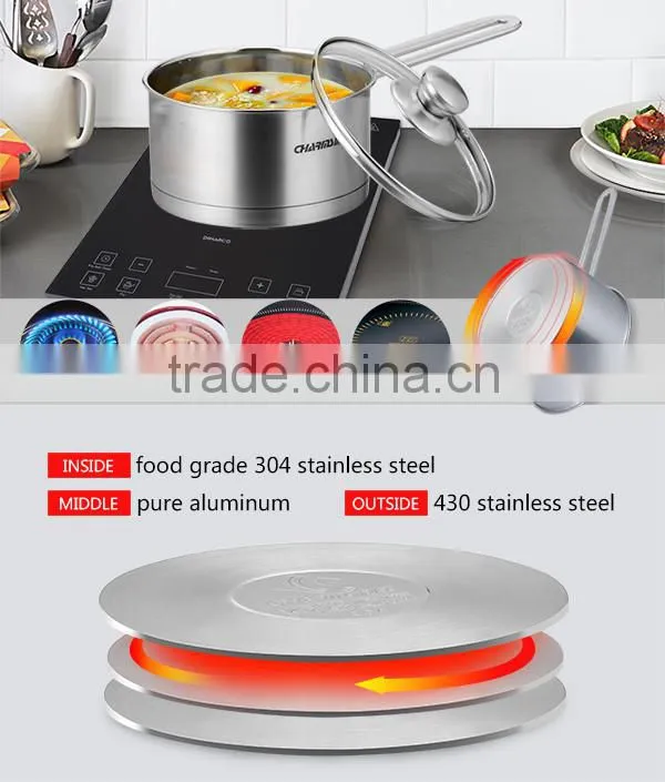 Small Single Handle Durable 304 Stainless Steel Milk Pot