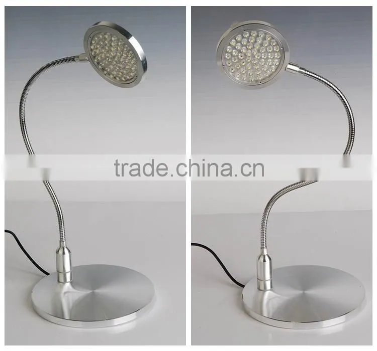 48 led power flexible neck aluminium led lamp, led desk lamp with touch switch