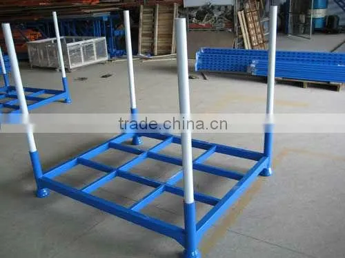 Durable, portable, collapsible, shippable stacking racks