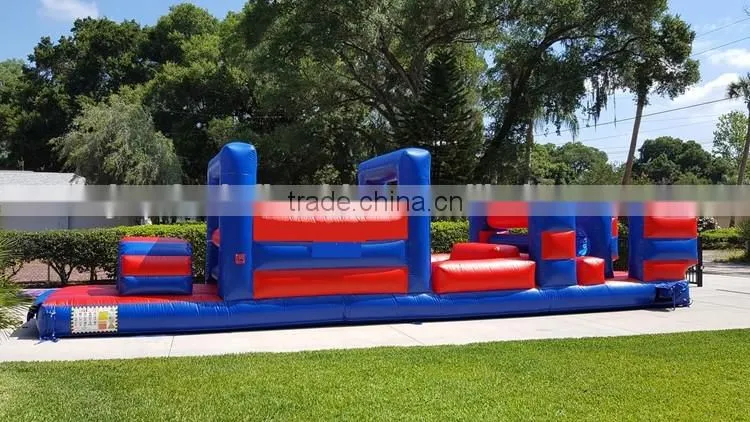 38ft long inflatable extreme challenge obstacle course for kids