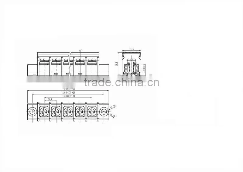 Barrier Terminal Block 10.0mm pitch TCE-58CM